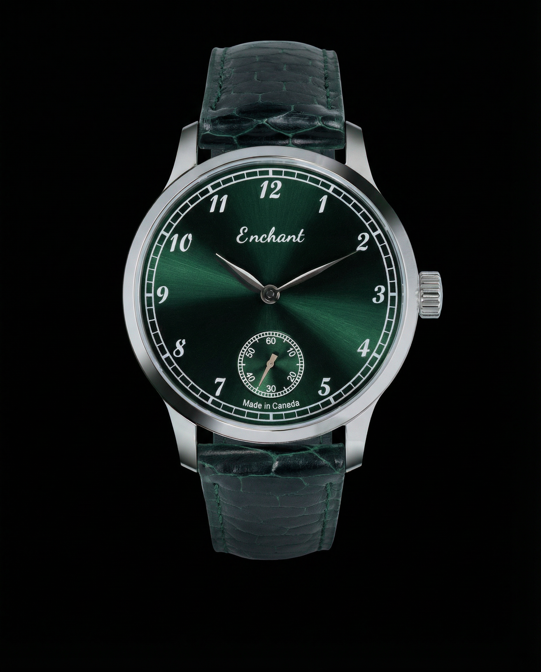 Enchant Forest Green watch front view